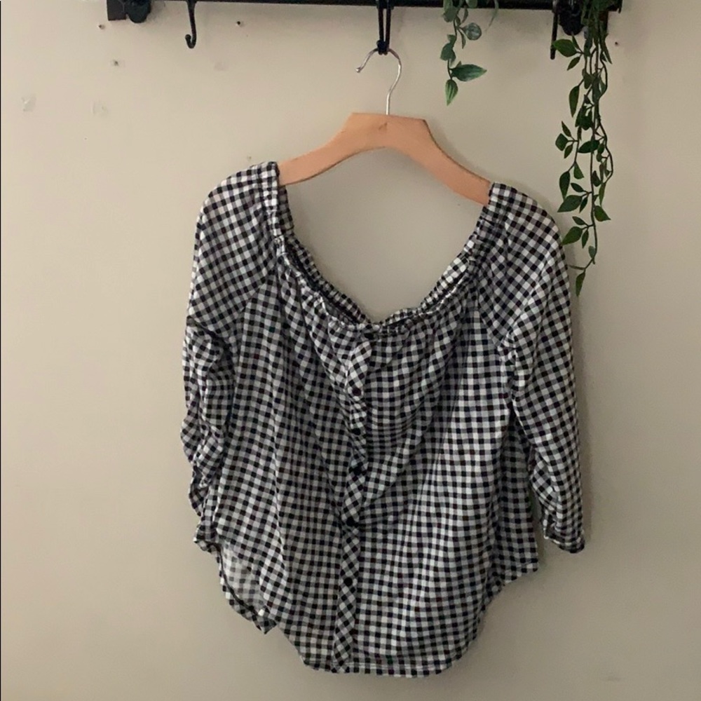 Off The Shoulder Button Up Shirt